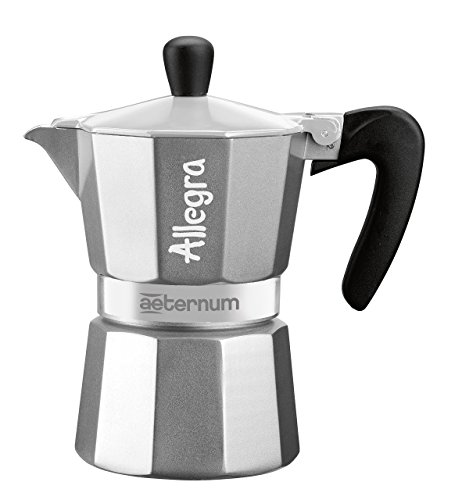 Bialetti 6018 Aeternum Espressokocher allegra 6 Tassen, silber