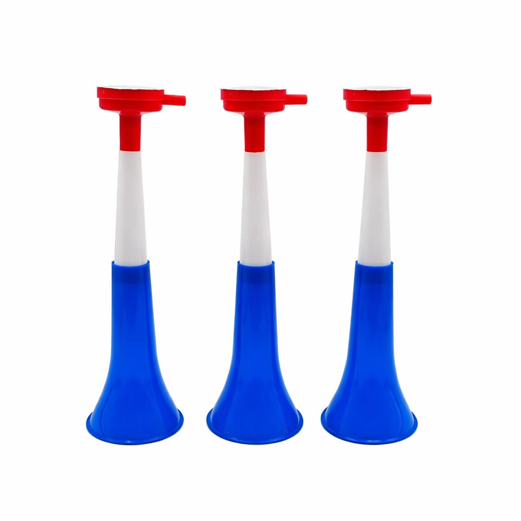 Pandiui23 Vuvuzela Two Body Trumpets - Accessory for Football and Sports Celebrations - Noisy Air Horn for Animation Ideal for Transportation (3 Products, France)