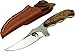 Elk Ridge ER-059 Series Fixed Blade Hunting Knife, Straight Edge Blade, Wood Handle, 7-Inch Length