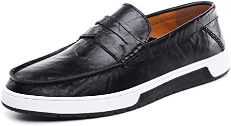 MOHEM Men's Casual Slip On Loafers Comfortable Leather Driving Shoes Lightweight for Walking Work Office Dress