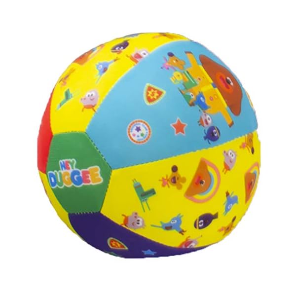 Hey-Duggee-1983-Soft-Ball-Multicolor Hey Duggee 539 1983 EA Fun Sounds Ball Soft Toy, Multi, 14 x 14 x 14 cm