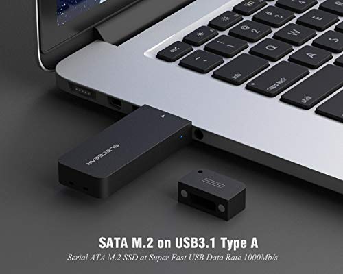 USB 3.1 SATA Behuizing voor 2230/2242 NGFF M.2 SSD, ElecGear NG-2242A (SATA + USB A-stekker) Mini Externe Aluminium… - Image 3