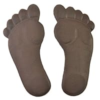 Import Wholesales Human Footprint Stepping Stone Set Cast Iron Yard & Garden Feet Flagstones Rust Brown