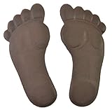 Human Footprint Stepping Stone Set Cast Iron Yard & Garden Feet Flagstones Rust Brown