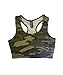 bluensquare Racer Back Sports Bra for Women Camouflage/Leopard Removable Pad Yoga Gym Fitness Crop Top