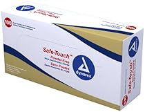 Dynarex 2613 Safe-Touch Vinyl Exam Glove Powder Free, Large, (Pack of 1000)