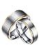 FANSING 6mm 8mm Stainless Steel Wedding Bands for Womens and Mens