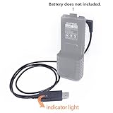 Baofeng 2.5mm USB Charger Cable with indicator light for BaoFeng UV-5R 3800mAh BL-5L High Capacity Battery