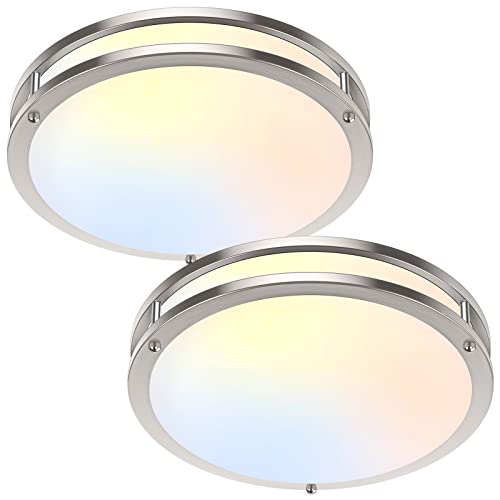 TOBUSA LED-Deckenleuchten für Schlafzimmer und Küche, 3600 lm, superhell, dimmbar, Unterputz-Leuchten, 6500 K/5000 K/4000 K/3000 K/2700 K, verstellbar