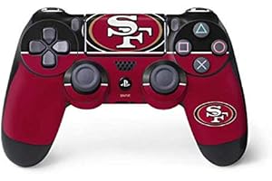 Skinit Decal Gaming Skin Compatible with PS4 Controller - Officially Licensed NFL San Francisco 49ers Zone Block Design