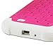 Fosmon HYBO-SD Series PC + Silicone Hybrid Bumper Bling Case for Samsung Galaxy S4 S IV / I9500 (Hot Pink/White)