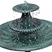 3 Tier Fountain Garden Decor Pedestal Outdoor Bird Bath Water Fountain W/Pump