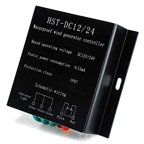 100W-800W DC 12V/24V Wind Turbines Generator Waterproof Battery Charge Controller Regulator - Thumbnail 3