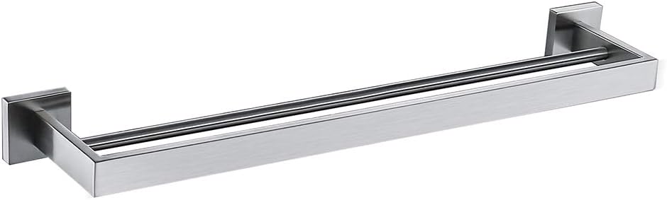 TURS Double Towel Bar Bathroom Shower Organization Bath Dual Towel Hanger Holder, Brushed SUS 304 Stainless Steel