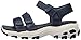 Skechers Cali Women's D'Lites-Fresh Catch Wedge Sandal,Navy,8 M US