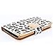 BlueAurora™ LG Leon C40 H320 LG Power L22c LG Tribute 2 Ls665 LG Risio Luxury Leopard Pattern Design Spot Diamond Wallet Phone Case with Credit Card Pouch Magnetic Flip & BlueAurora Stylus Pen