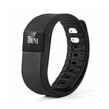 ATETION TW64 Smart Watch Bluetooth Watch Bracelet Smart band Calorie Counter Wireless Pedometer Sport Activity Tracker For iPhone Samsung Android IOS Phone (black)