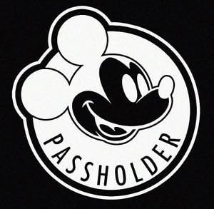 VDC/DAI | (WHITE) Disney Passholder Logo Disneyland Disneyworld Vinyl Car/Laptop/Window/Wall Decal