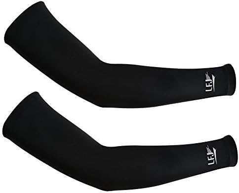 Sport Compression Arm Sleeves,Women &amp; Youth UV Sun Protection Cooling Anti-slip Basketball Shooter Sleeve Best Protection for Golf Cycling Basketball Baseball Running Outdoor Activities - Black,M
