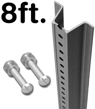Municipal Quality U-Channel Sign Post - 8' tall Galvanized Posts, 3.0625" x 96"