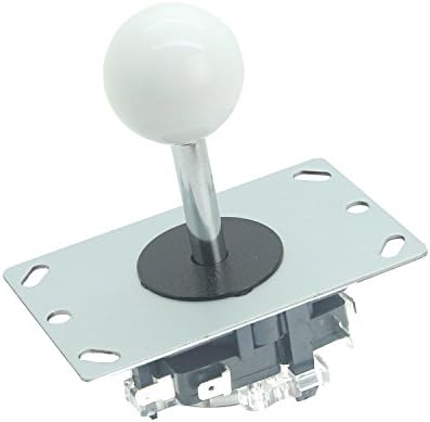 Amatek White Ball 8 Way Arcade Joystick with Microswitches Replacement Parts For Mame Jamma Arcade Game Cabinet DIY Joystick and Button Kit