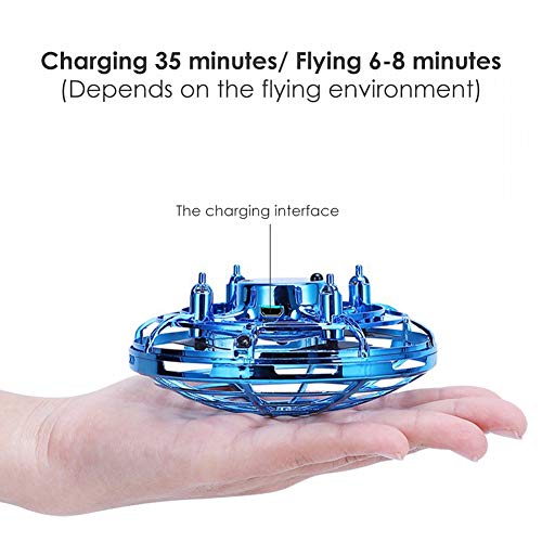 Desuccus Flying Toys Drones for Kids & Adults, Hands Controlled Mini Drone Helicopter with 360° Rotating and Shinning LED Lights, Easy Indoor Flying Ball Drone Toys for Boys or Girls