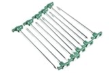 SE Heavy-Duty Metal Tent Pegs Stake Set (10-Pack) - 9NRC10