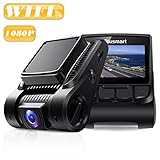 Blusmart Dash Cam, Full HD 1080P Dashboard Camera, WDR Driving Recorder with WiFi, 170° Angle Lens, 2.45” IPS Display, Loop Recording, G-Sensor, and Night Vision, Supports 32GB Micro SD Card