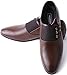 Marino Oxford Dress Shoes for Men - Formal Leather Mens Shoes - Brown - Side Lace - 8.5 D(M) US