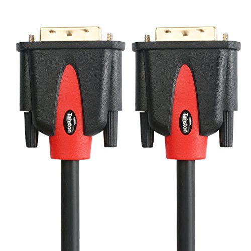 Tainston DVI to DVI Cable(6 Feet)Dual Link DVI-D cable Male to Male with Ferrites
