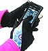 TrailHeads Women's Twister Running Glove w/touch screen feature - black & white