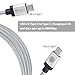 USB C, iOrange-E USB C to C 6.6ft Braided Cable Rapid Charge for Samsung Galaxy Note 8, OnePlus 5, HTC U11, Nexus 5X, Nexus 6P, Lumia 950, Lumia 950XL, ZUK Z1 and Other USB Type C Devices Silver