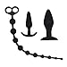 ARIRRA 3PCS Anal Plug Set Silicone Anal Pleasurable Butt Plug Sex Toy for Beginners