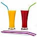 Silicone Straws for 30 oz Tumbler Yeti - 6 Regular Straws Reusable Straws + 2 Brushes + One Red Pouch - Silicone Straws Complete Bundle