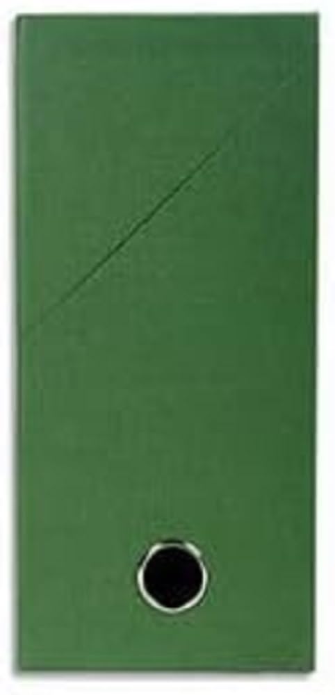 Exacompta - Ref 89423E - Canvas Transfer Box - 250 x 330mm in Size, Suitable for Storing A4 Documents, 120mm Spine, Metal Finger Hole, Spine Label - Green