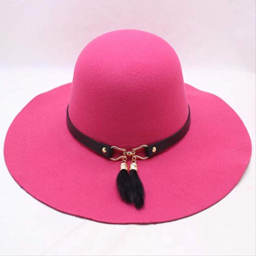 pink wool floppy hat