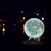 3D Moon Lamp By VUUR: LED Light Home Decoration, Unique Design For Bedroom, Office, Living Room, For Parties, Dimmable, Lunar Bedside Night Light For Children, with Wooden Stand, USB Rechargeable