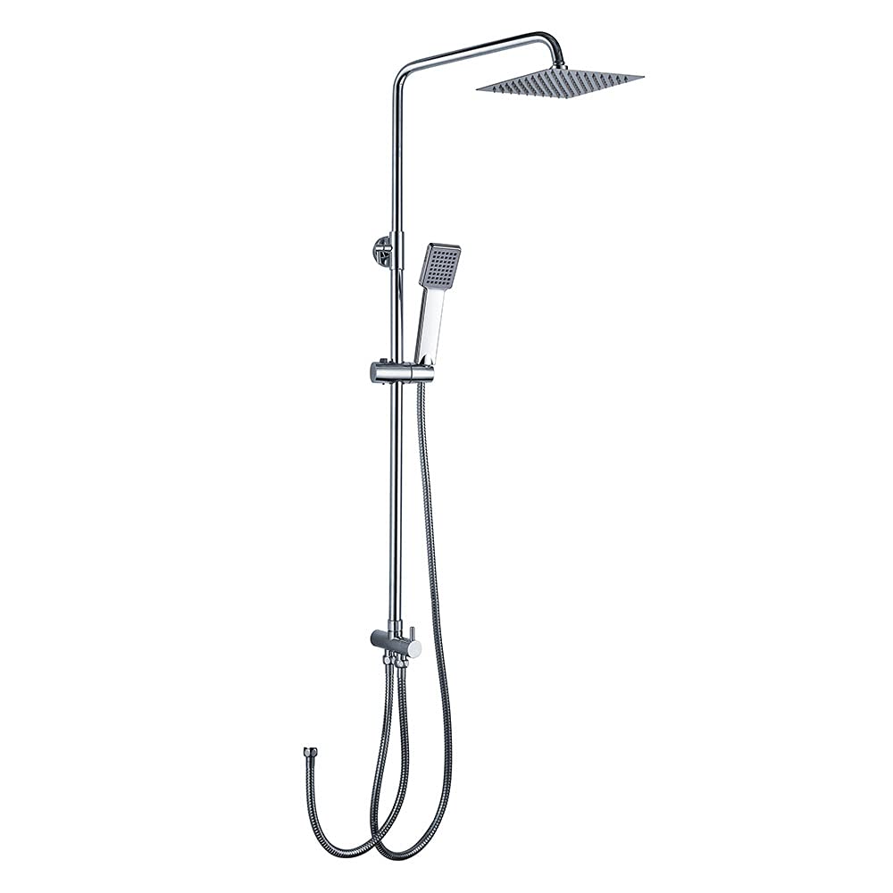 Kibath L433221 Telescopic Shower Column Quad Without Taps Plus, Chrome Gloss