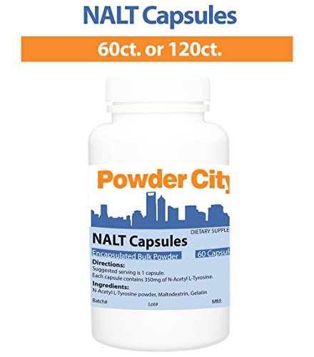 Powder City N-Acetyl L-Tyrosine (NALT) Capsules (120 Capsules)