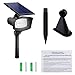 [Upgraded 400 Lumens]USYAO Super Bright 8 LED Solar Spotlight, 2 in 1 Installation, Long Working Battery, Adjustable Light and Panel,Auto-changeable Brightness Modes,Waterproof Home and Garden Using.
