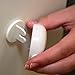 Qdos Adhesive Double Door Cabinet Lock - Easy One Handed Operation - Patented ZeroPinch Design - Only Fits Standard Framed Cabinets and Furniture - Baby Proofing Doesn't Have to be Ugly | White