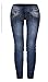 Laty Rose Women Skinny Ripped Distressed Destroyed Jeans Butt Lifter Mid Rise Wide Waistband Denim Pants Pantalones Colombianos Levanta Cola Blue 7