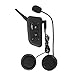 Motorcycle Communication Headset Helmet Bluetooth Dual Intercom Full Clip Speaker Headphone 6 Riders Talk for Skiing, Camping, Hiking, Scooter, Gokart, 4 Wheeler, ATV Vnetphone(1 Pack)