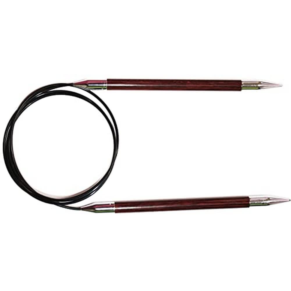 KnitPro Royale: Knitting Pins: Circular: Fixed: 40cm x 7.00mm, Birchwood, brass, Multi-Colour, 7mm