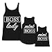 Boss Lady & Mini Boss Mommy & Me Mother Daughter Matching Tank Tops TShirts Set Girls Baby Women - Proudly Made in USA by Mia Belle Baby