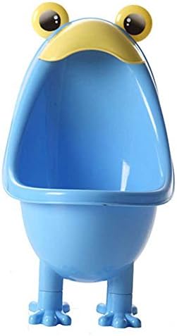 Frog Baby Potty Boy Bathroom Pee Trainer Standing Urinal Kid Wall-Mounted Toilet Bathroom Potty Children Early Education Trainning (Blue)
