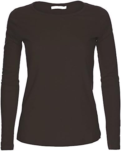 LessThanTenQuidLadies Womens Plain Stretchy Long Sleeve Round Neck Top