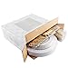 I00000 25 Guest Gold Plastic plates with Silverware & Gold rim Cups, Includes 25 Dinner Plates, 25 Salad Plates, 25 Forks, 25 Knives, 25 Spoons, 25 Tumbles (Dots White/Gold)