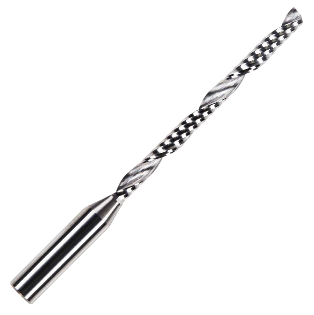 Rennie Tools 5mm x 42mm Flute x 1/4" Shank Solid Carbide Single Flute Spiral Router Cutter Bit End Mill for ACM, Aluminium, PVC, Acrylic and Hard Woods. 5mm Router Bit
