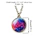 9 Pack Nebula Galaxy Double Sided Pendant Necklace Outer Space Necklace Universe Planet Jewelry Handmade Glass Cabochon Necklace Outer Space Party Favors Supplies
